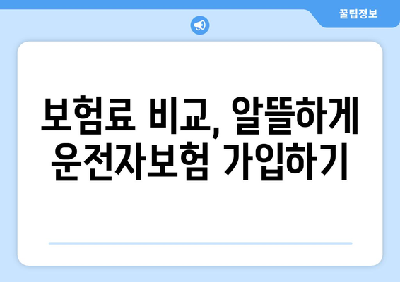 운전자보험 필수 가이드| 나에게 맞는 보장 내용 검토하기 | 운전자보험, 보험료 비교, 보험 가입 팁