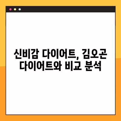 신비감 다이어트| 가격, 부작용, 효과, 후기 총정리 | 김오곤 다이어트, 솔직한 평가