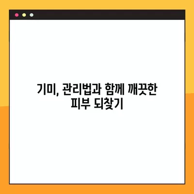 기미, 얼굴에 왜 생길까요? | 원인, 종류, 예방법 총정리