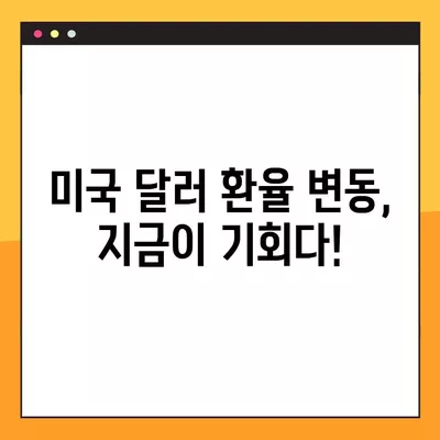 미국 달러 환차익 투자, 지금 시작하세요! | 환율 변동, 투자 전략, 실전 가이드