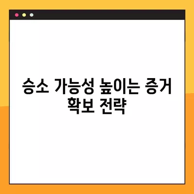 민사소송 소 제기 가능성 판단 & 증거자료 완벽 준비 가이드 | 소송 전략, 증거 확보, 법률 정보