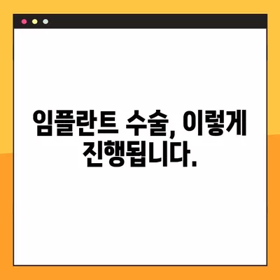 임플란트 수술 과정| 단계별 상세 가이드 | 임플란트, 수술, 치과, 과정, 정보