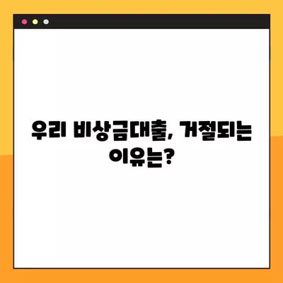 2024년 우리 비상금대출, 핸드폰으로 300만원 한번에? 조건, 한도, 금리, 거절 이유까지! | 비상금, 대출, 핸드폰 대출, 금리 비교, 대출 조건